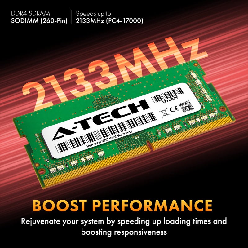 A-TECH ذاكرة رام لابتوب A-Tech 8GB (2x4GB) DDR4 2133 MHz SODIMM PC4-17000 (PC4-2133P) CL15 غير ECC - Image 3